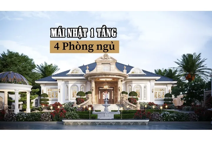 Tổng hợp các mẫu nhà mái nhật 1 tầng 4 phòng ngủ ấn tượng nhất