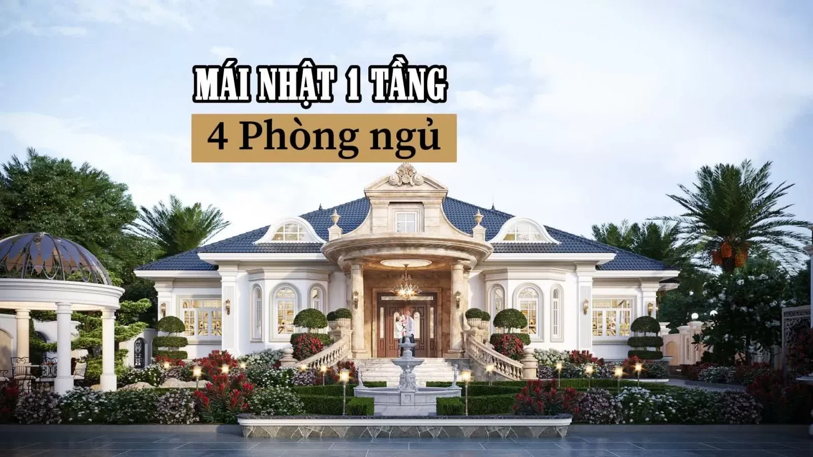 Tổng hợp các mẫu nhà mái nhật 1 tầng 4 phòng ngủ ấn tượng nhất