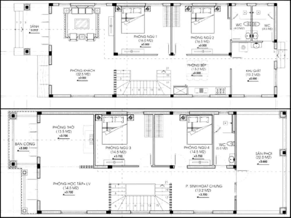 Top 11 bản vẽ thiết kế nhà 2 tầng 8x10m với kiến trúc đẹp và hót nhất