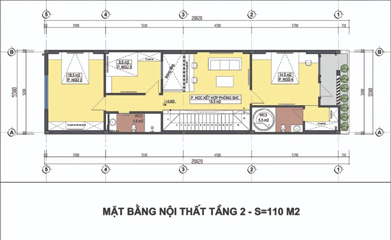 Top 11 mẫu nhà ống đẹp 3 tầng 5m mặt tiền và chi phí xây trọn gói