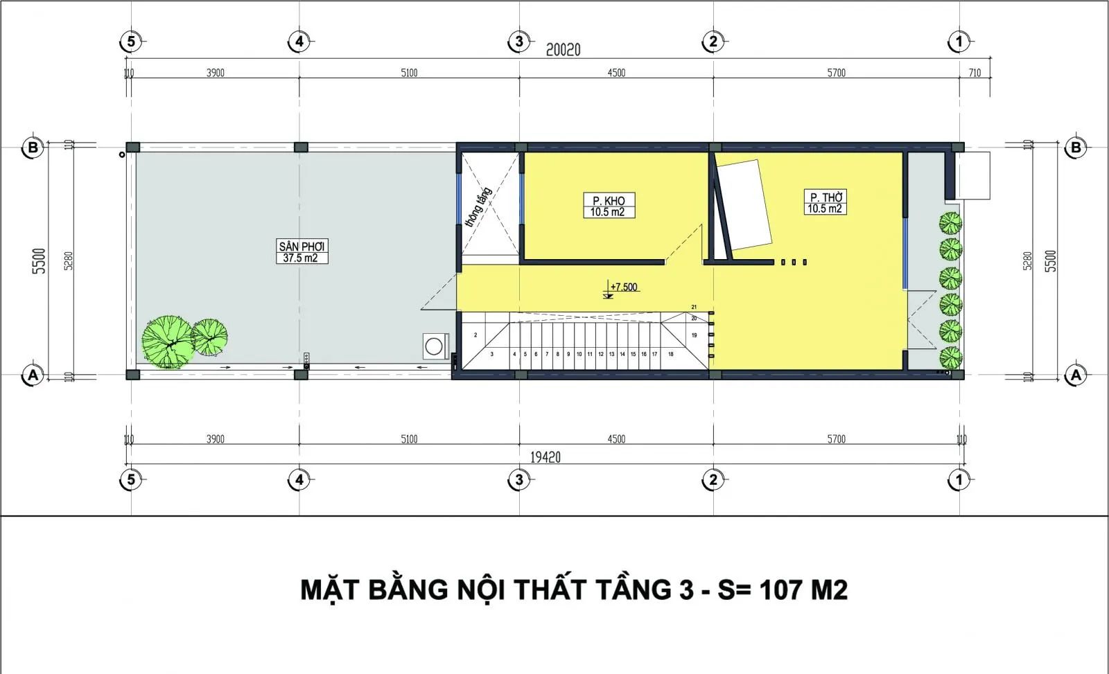 Top 11 mẫu nhà ống đẹp 3 tầng 5m mặt tiền và chi phí xây trọn gói