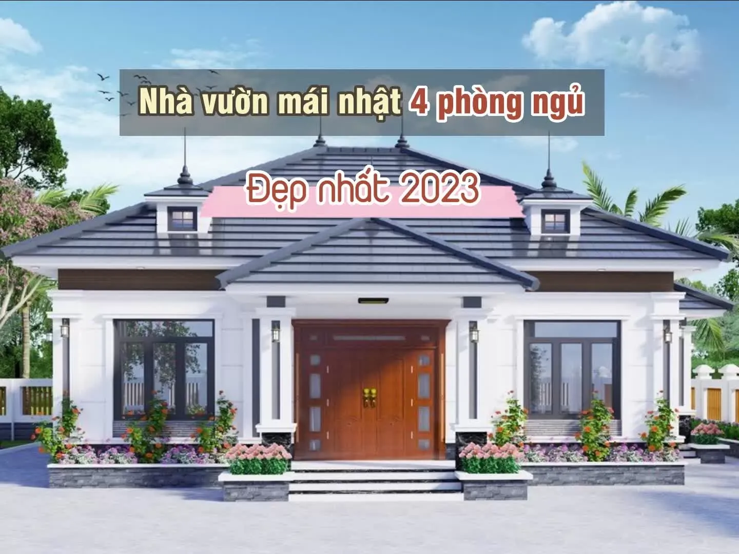 Top 20 mẫu nhà vườn mái nhật 4 phòng ngủ đẹp nhất 2024