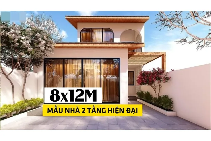 Top 25 mẫu nhà 2 tầng 8x12m hiện đại thu hút mọi ánh nhìn