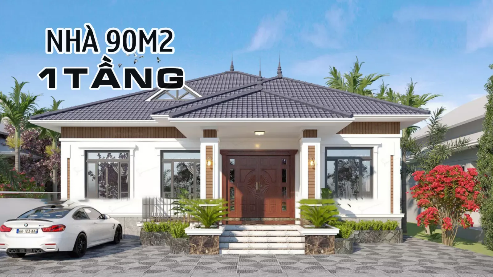 TOP 27+ mẫu thiết kế nhà 90m2 1 tầng đầy đủ tiện nghi đẹp nhất