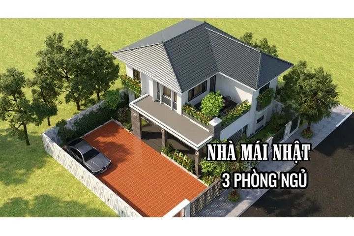 Top 27 thiết kế nhà mái nhật 3 phòng ngủ đẹp, chi phí thấp