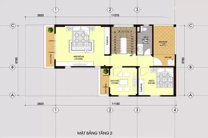 Top 33+ mẫu nhà 2 tầng chữ l 80m2 đẹp tiện nghi (Full bản vẽ)