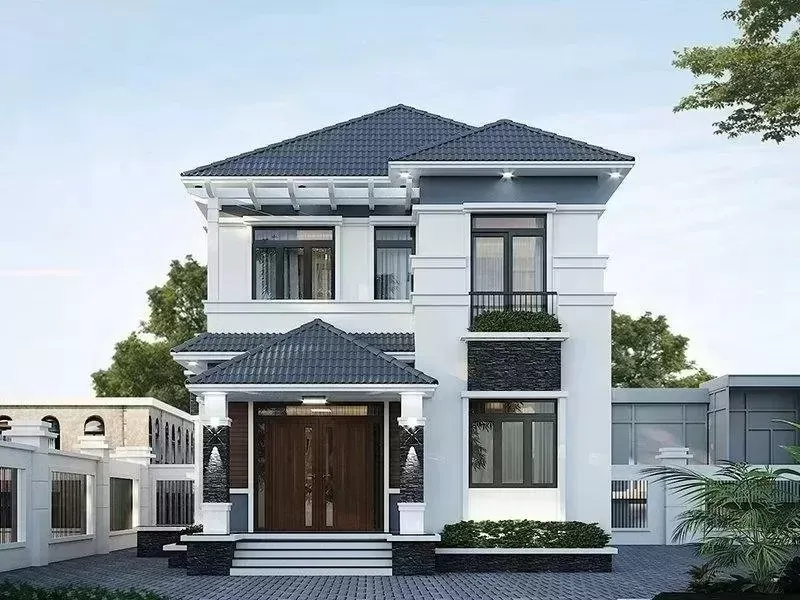 Top 55+ mẫu nhà vuông 2 tầng 80m2 đẹp hiện đại, sang trọng