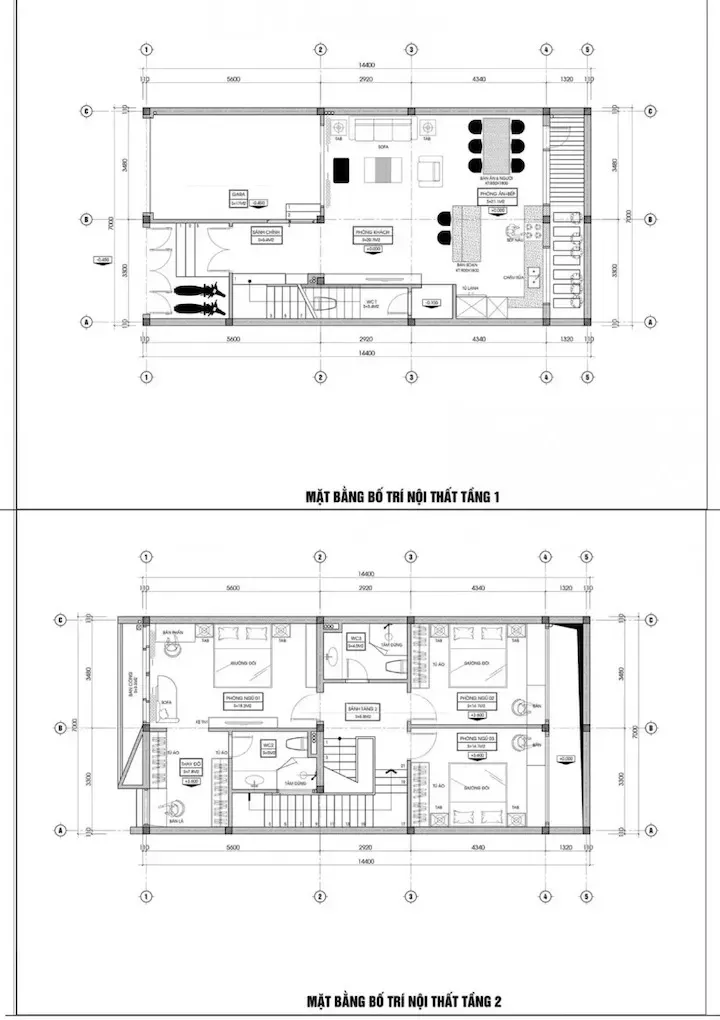 Top bản vẽ thiết kế nhà 2 tầng 100m2 được sử dụng nhiều nhất