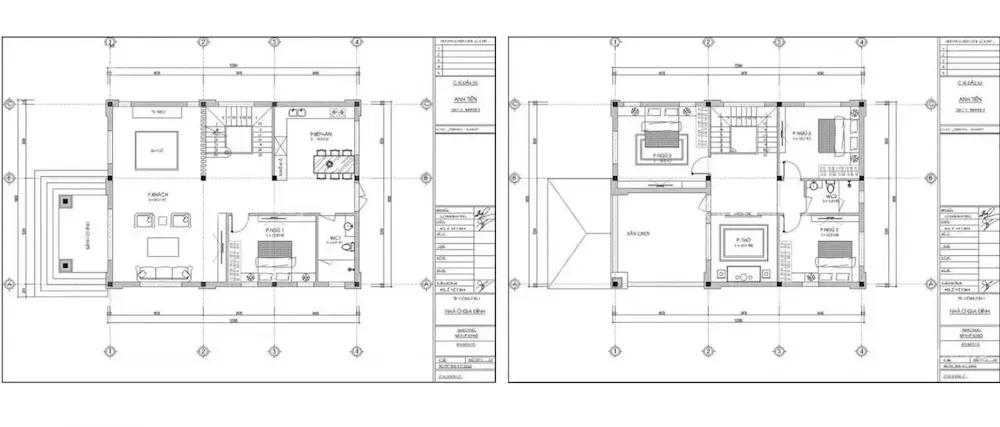 Top bản vẽ thiết kế nhà 2 tầng 100m2 được sử dụng nhiều nhất