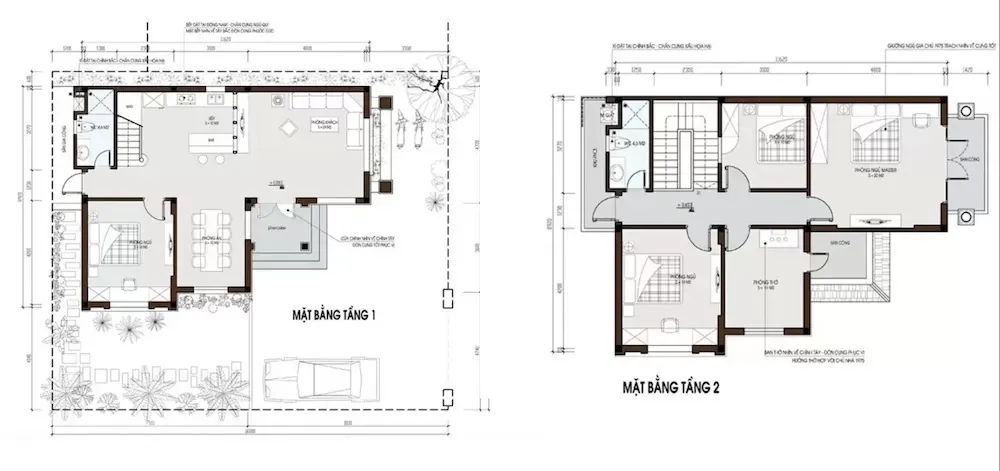 Top bản vẽ thiết kế nhà 2 tầng 100m2 được sử dụng nhiều nhất