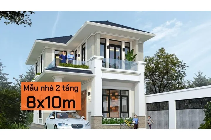 Top các mẫu nhà 2 tầng 8x10m đẹp đầy đủ công năng tiện nghi nhất