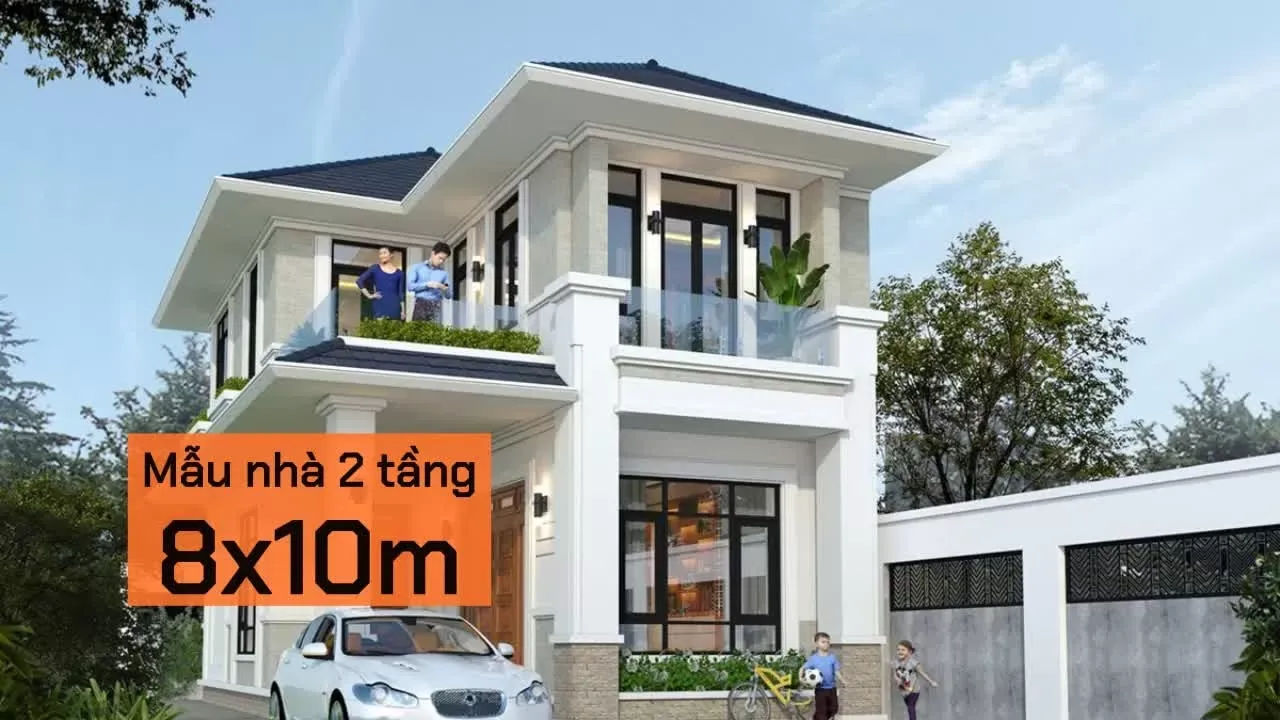 Top các mẫu nhà 2 tầng 8x10m đẹp đầy đủ công năng tiện nghi nhất