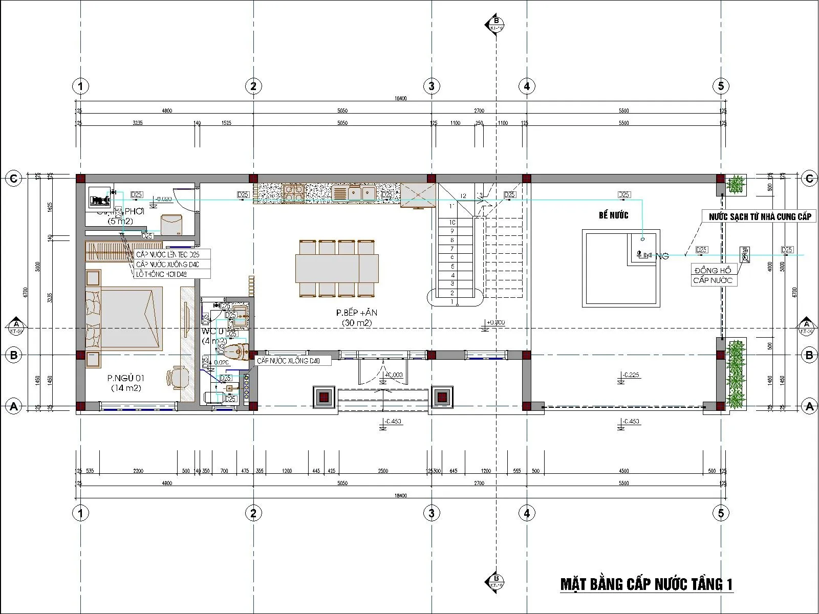 Trọn bộ bản vẽ điện nước nhà 2 tầng & sơ đồ chi tiết