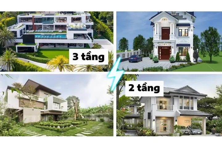 Tư vấn nên xây nhà 2 tầng hay 3 tầng ?