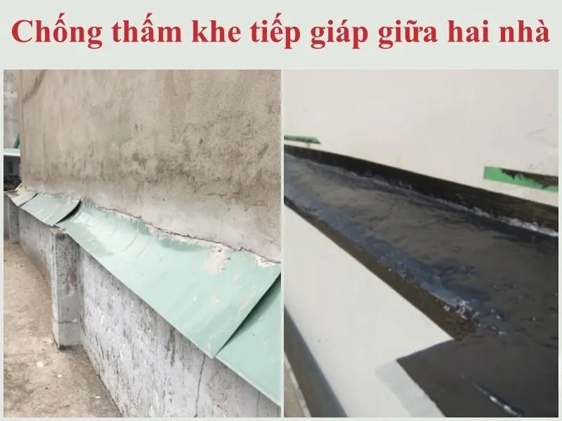 Xử lý khe hở giữa 2 nhà: Cách chống thấm hiệu quả